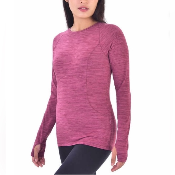 Spyder Ladies' Long Sleeve Brushed Active Top (Pomegranate Heather, Size XL) - Picture 2 of 8